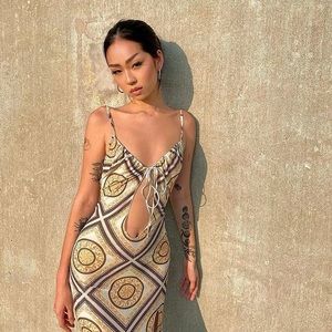 JAGGER & STONE PARIS MINI DRESS GREEN